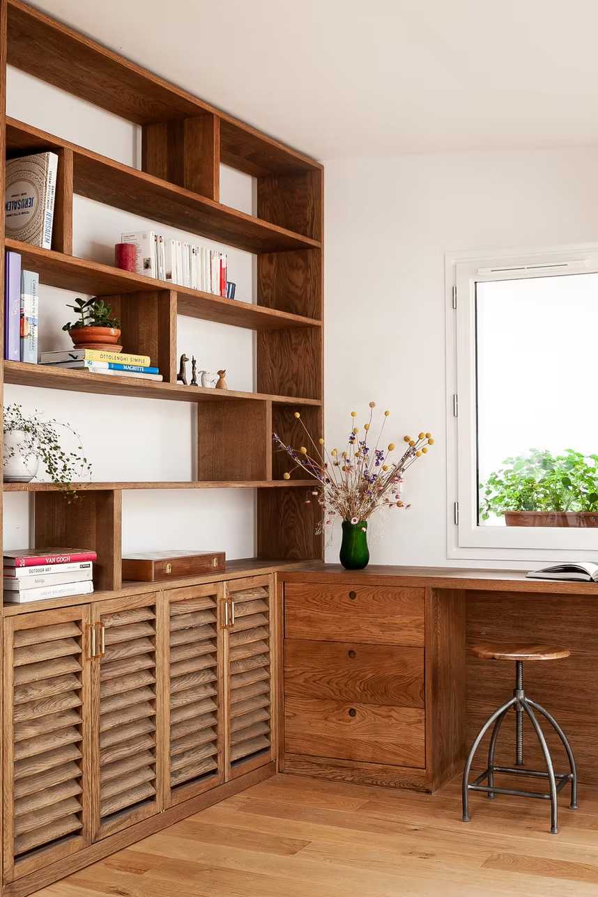 Bureau en bois sur mesure avec finition huile Rubio