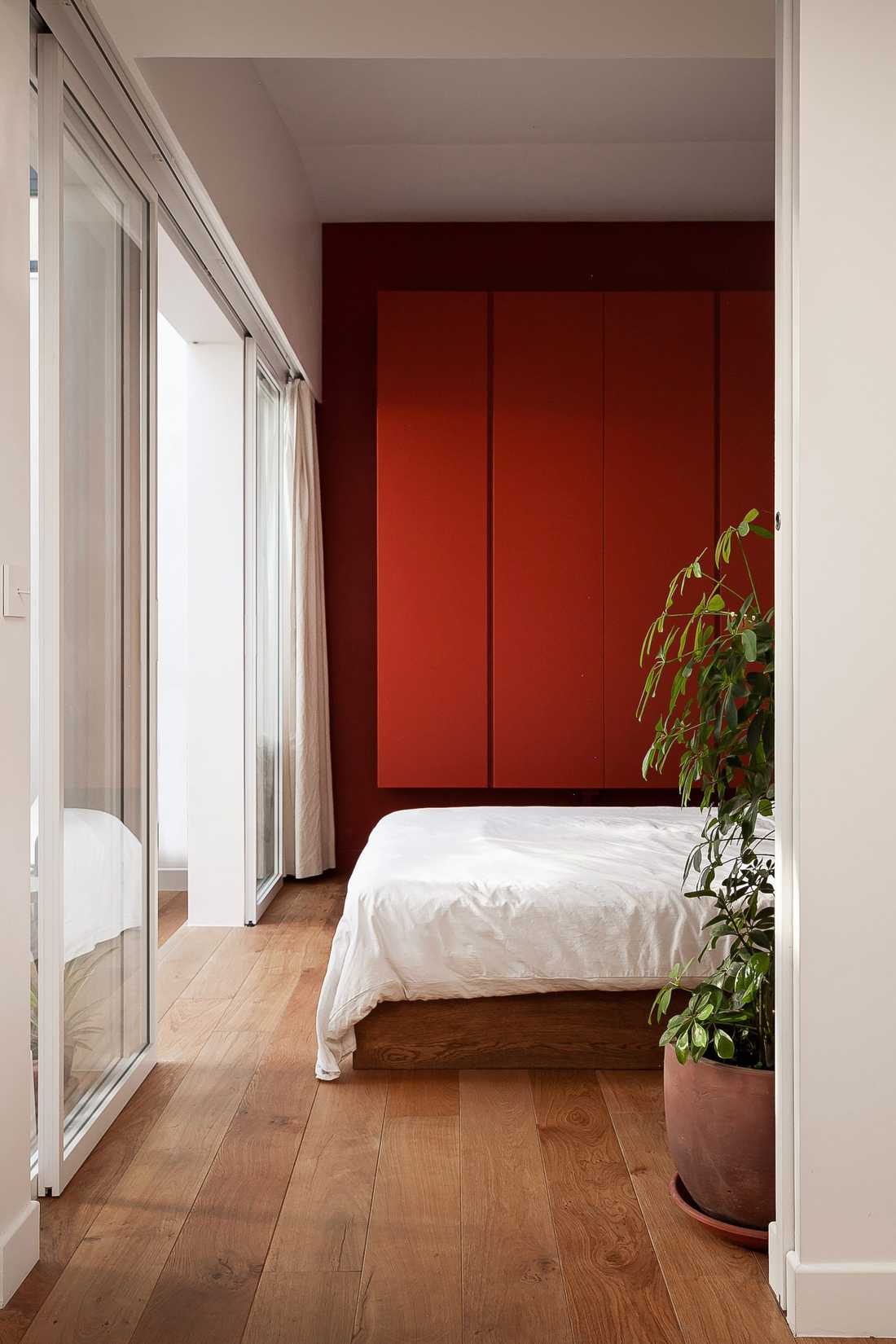 Chambre d'invité dans une extension